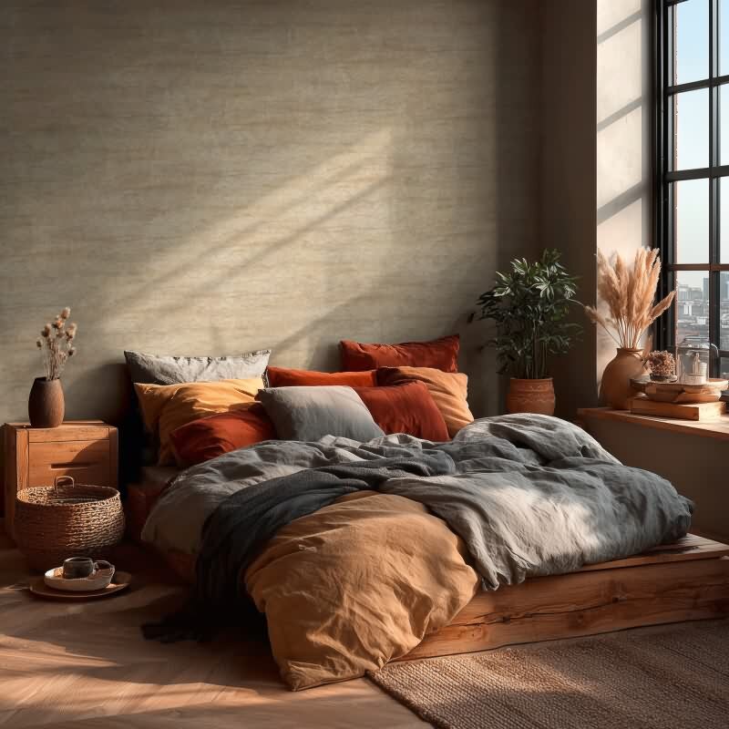 Stein-Muster Vliestapete im Beige-Ton - Vibes & Styles Serie (KG-177125)