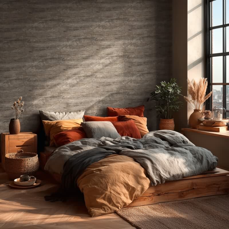 Stein-Muster Vliestapete im Grau-Ton - Vibes & Styles Serie (KG-177127)