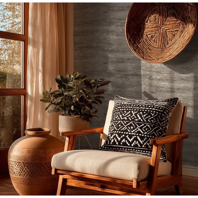 Stein-Muster Vliestapete im Grau-Ton - Vibes & Styles Serie (KG-177127)