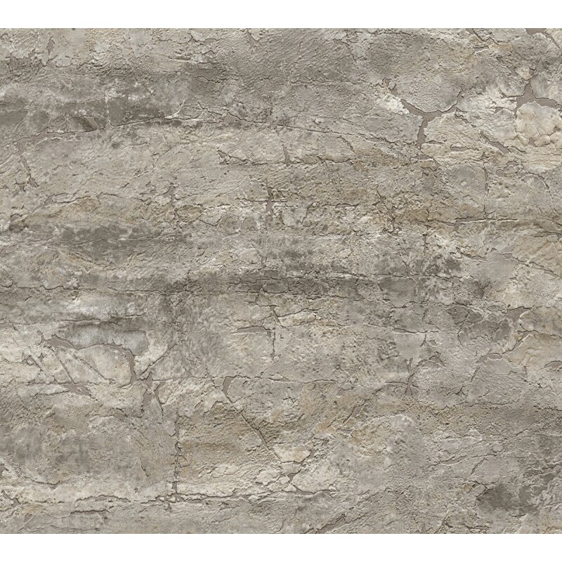 Stein-Muster Vliestapete im Grau-Ton - Vibes & Styles Serie (KG-177127)