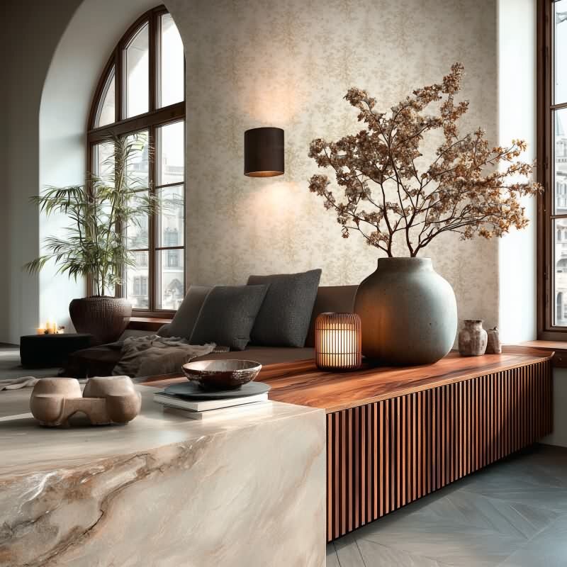 Beige Grafik & Geometrie-Design Vliestapete - Vibes & Styles Kollektion (KG-177131)