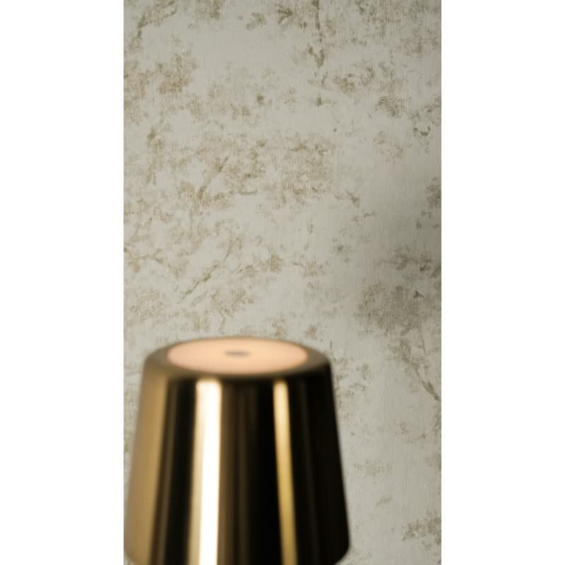 Edle Vliestapete mit Grafik & Geometrie in Beige & Grün (Vibes & Styles) (KG-177132)