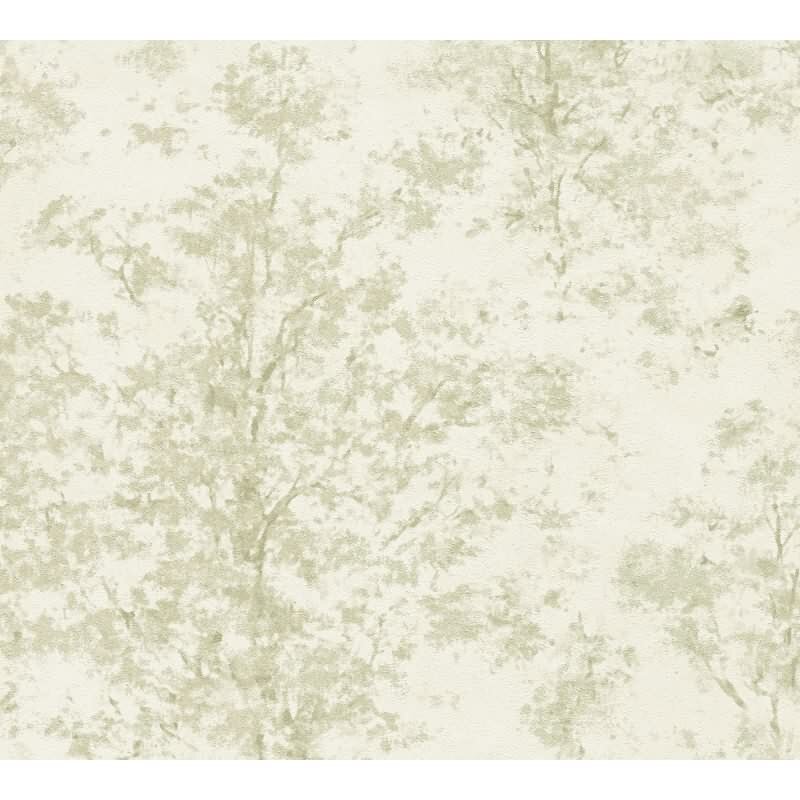 Edle Vliestapete mit Grafik & Geometrie in Beige & Grün (Vibes & Styles) (KG-177132)