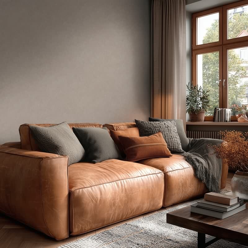 Uni-Muster Vliestapete im Braun-Ton - Vibes & Styles Serie (KG-177141)