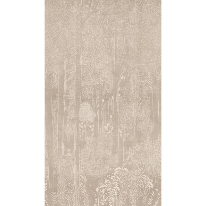 Hochwertige Vliestapete Bäume & Wald Beige & Beige - Vibes & Styles (KG-177148)