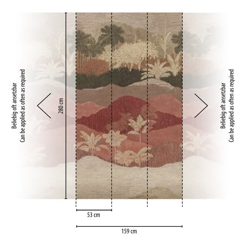 Elegante Vliestapete Braun-Bäume & Wald - Exklusiv Vibes & Styles (KG-177155)