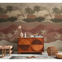 Elegante Vliestapete Braun-B&auml;ume &amp; Wald -...