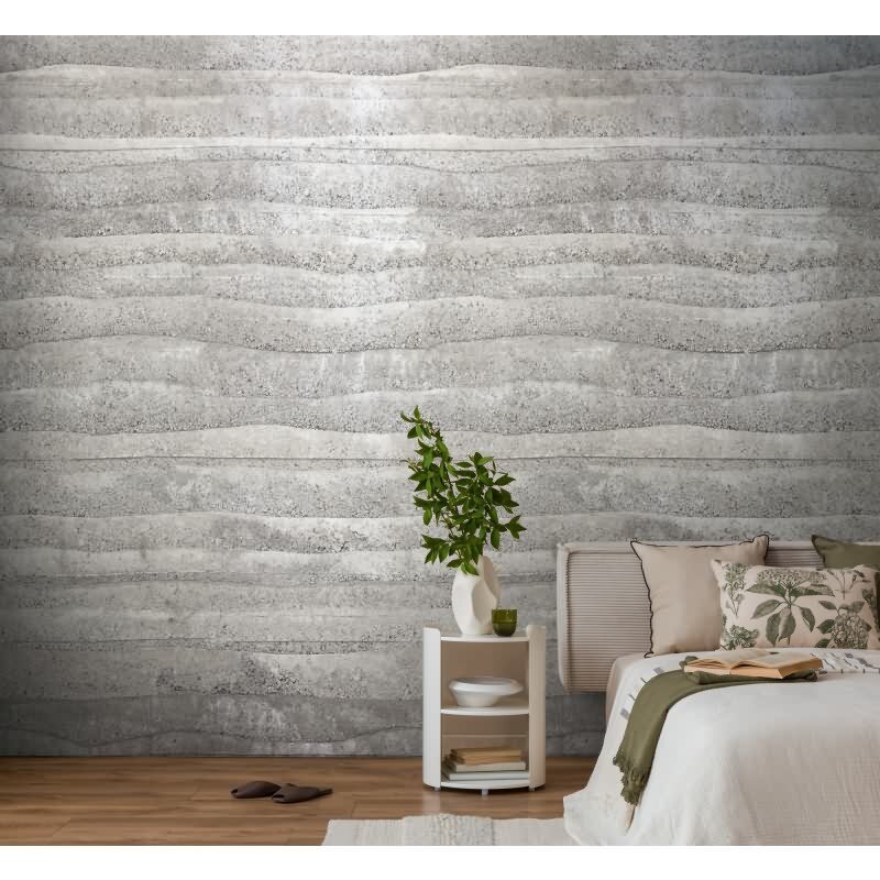 Beton-Muster Vliestapete im Grau-Ton - Vibes & Styles Serie (KG-177159)