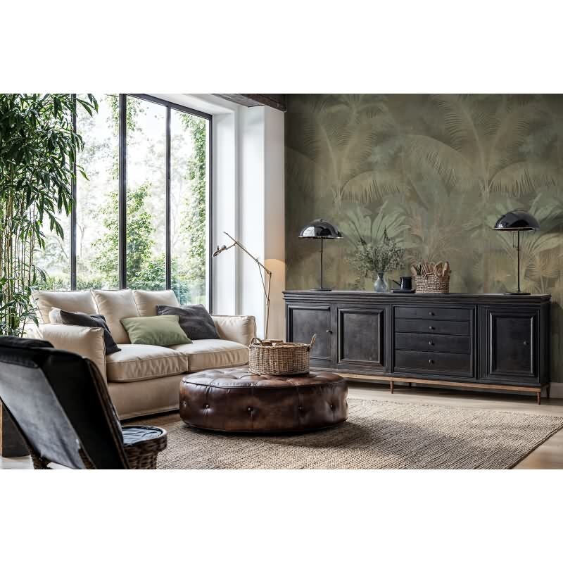 Bäume & Wald-Muster Vliestapete im Beige-Ton - Cuba II Serie (KG-177163)