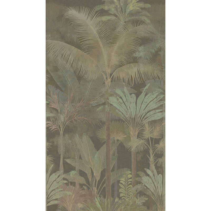 Bäume & Wald-Muster Vliestapete im Beige-Ton - Cuba II Serie (KG-177163)