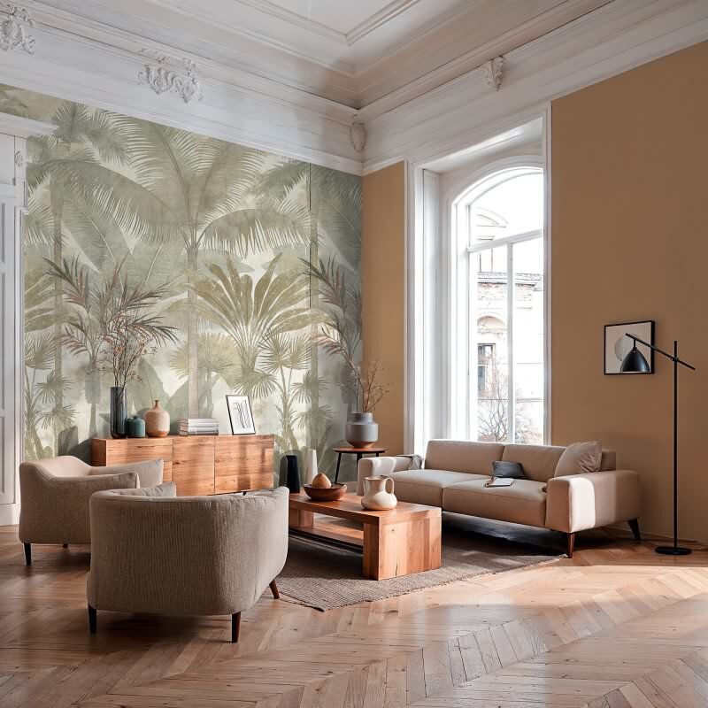 AS-Creations Cuba II: Vliestapete mit Bäume & Wald-Design in Beige (KG-177165)