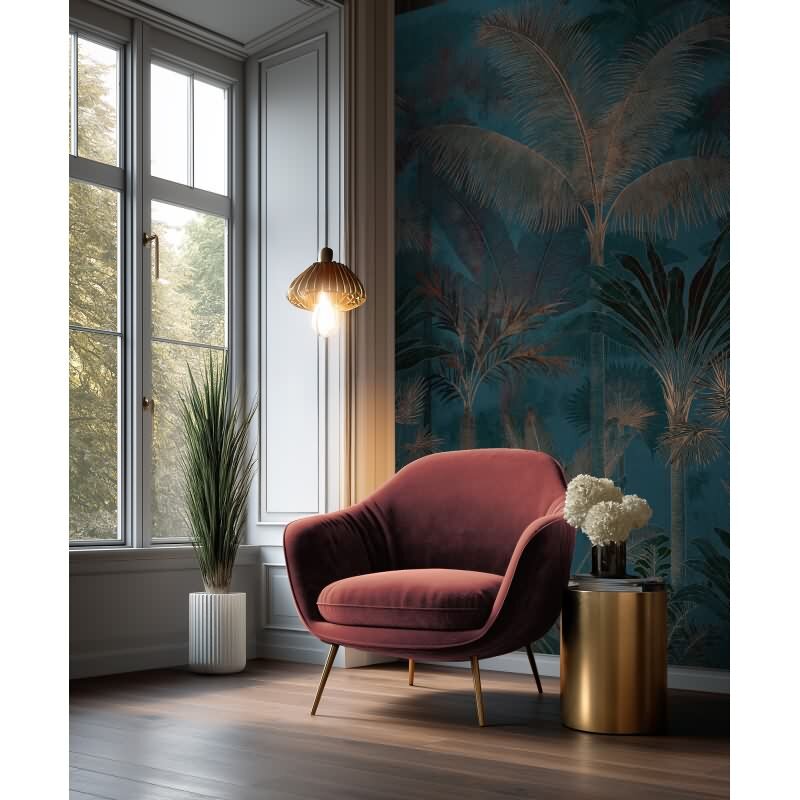 Vliestapete Blau Bäume & Wald - Cuba II Edition von AS-Creation (KG-177166)