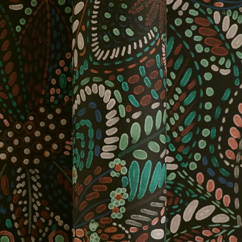 Hochwertige Vliestapete Blätter & Zweige Blau & Grün - Cuba II (KG-177167)