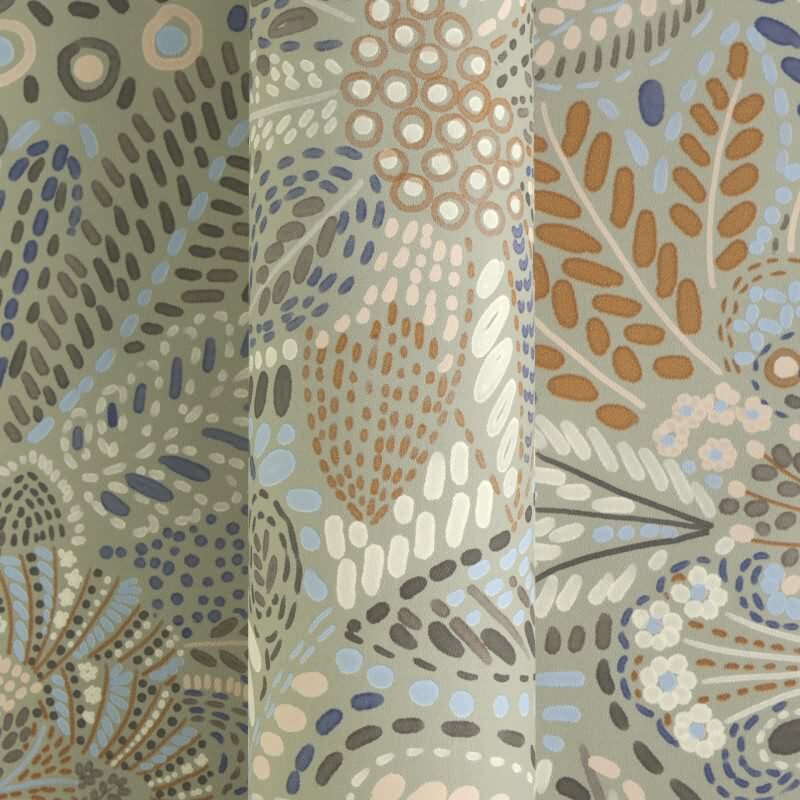 Elegante Vliestapete Grau-Blätter & Zweige - Exklusiv Cuba II (KG-177169)