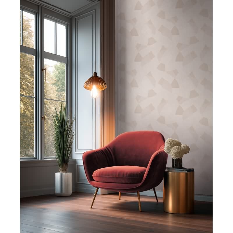 Edle Vliestapete mit Muster in Grau & Weiß (Cuba II) (KG-177171)