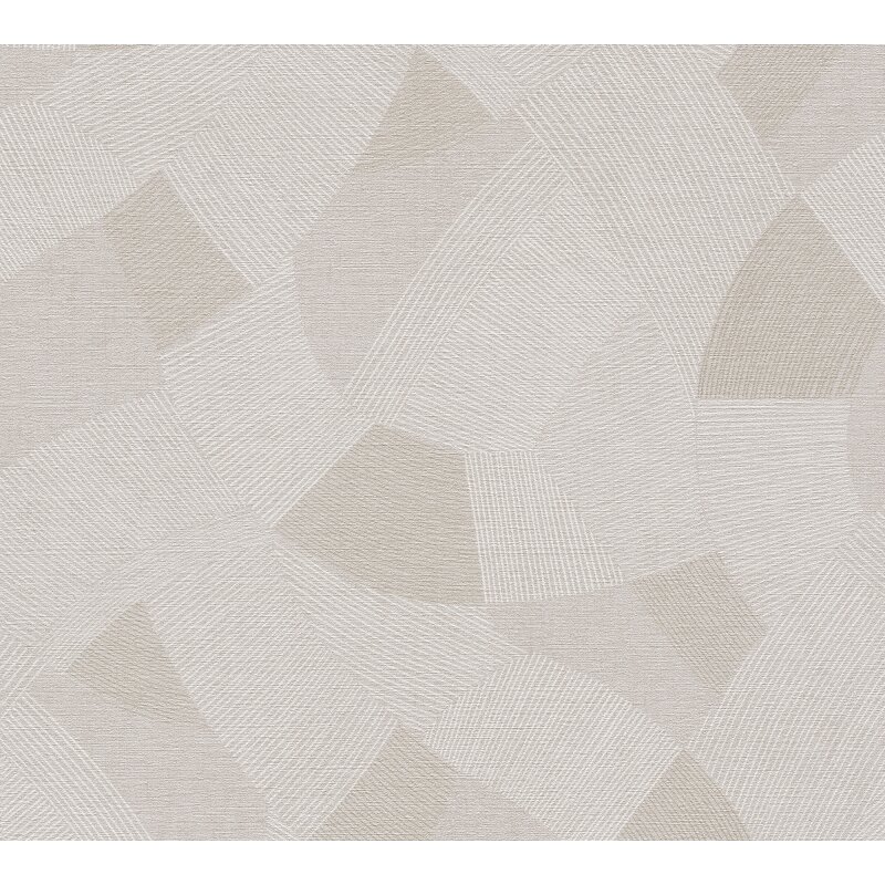 Edle Vliestapete mit Muster in Grau & Weiß (Cuba II) (KG-177171)