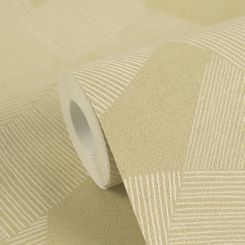 Edle Vliestapete mit Muster in Braun & Gelb (Cuba II) (KG-177173)