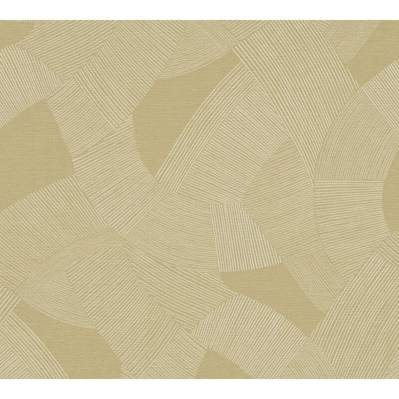 Edle Vliestapete mit Muster in Braun & Gelb (Cuba II) (KG-177173)
