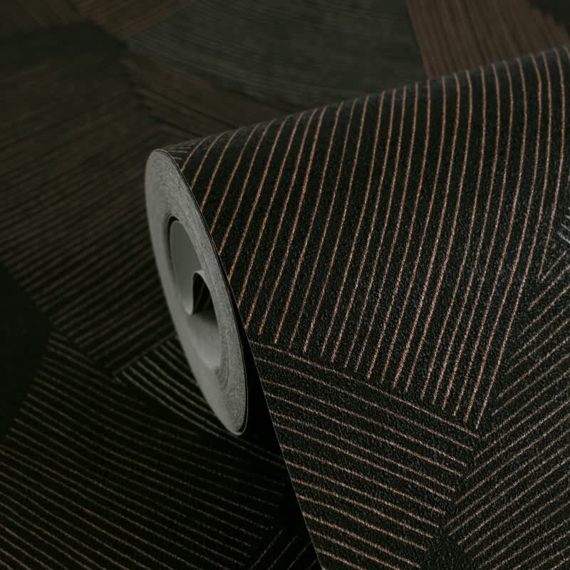 Muster-Muster Vliestapete im Schwarz-Ton - Cuba II Serie (KG-177174)