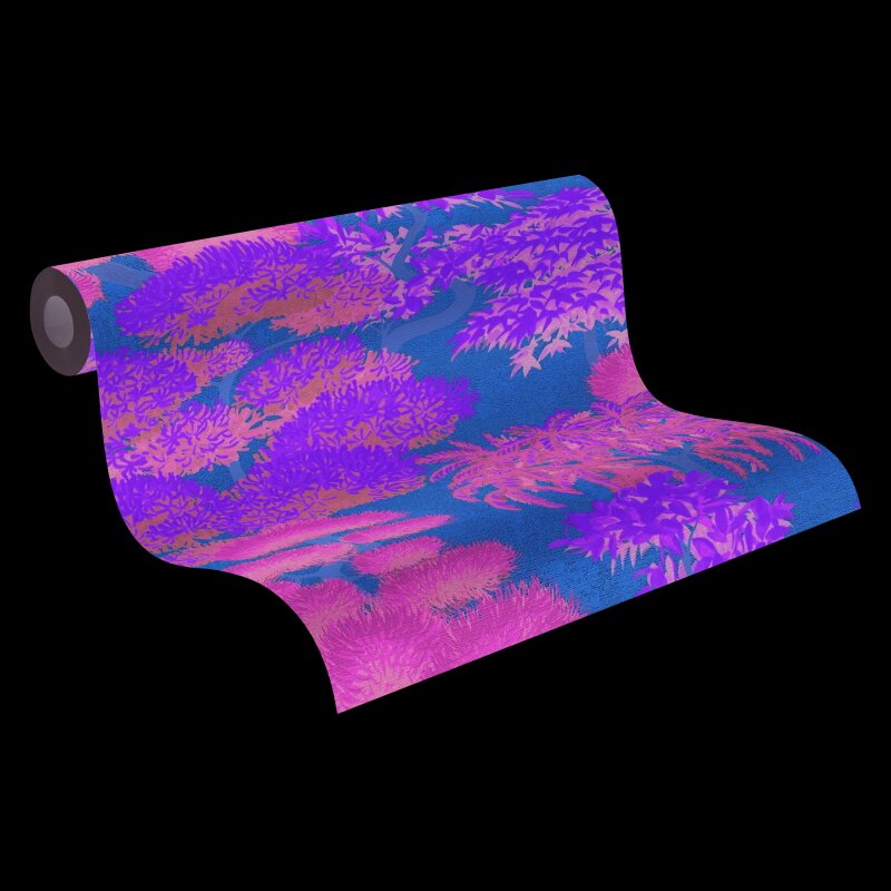 Hochwertige Vliestapete Bäume & Wald Gold & Grün - Cuba II (KG-177176)