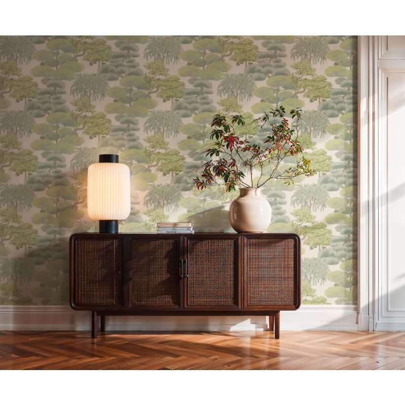 Grün Bäume & Wald-Design Vliestapete - Cuba II Kollektion (KG-177177)