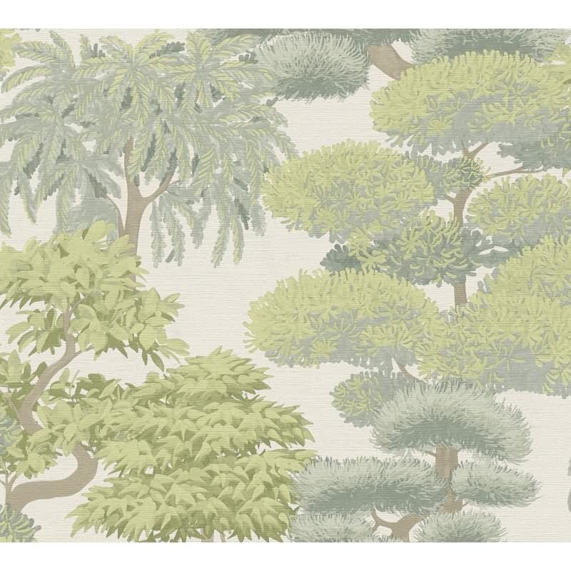 Grün Bäume & Wald-Design Vliestapete - Cuba II Kollektion (KG-177177)