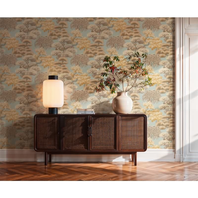 Vliestapete Blau Bäume & Wald - Cuba II Edition von AS-Creation (KG-177178)