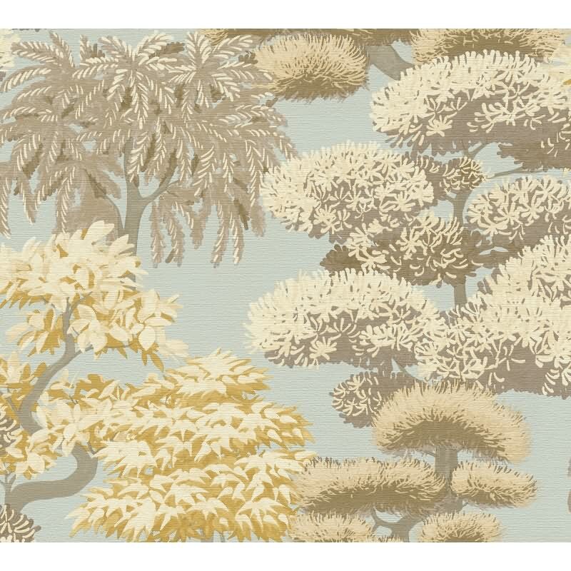 Vliestapete Blau Bäume & Wald - Cuba II Edition von AS-Creation (KG-177178)