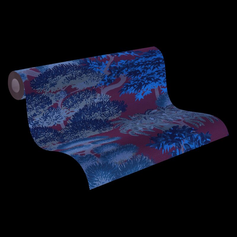 Vliestapete Blau Bäume & Wald - Cuba II Edition von AS-Creation (KG-177178)