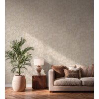 Stilvolle B&auml;ume &amp; Wald-Tapete Beige mit...