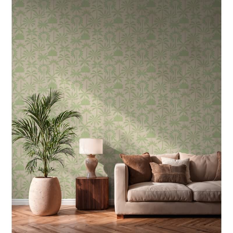 AS-Creations Cuba II: Vliestapete mit Bäume & Wald-Design in Beige (KG-177185)