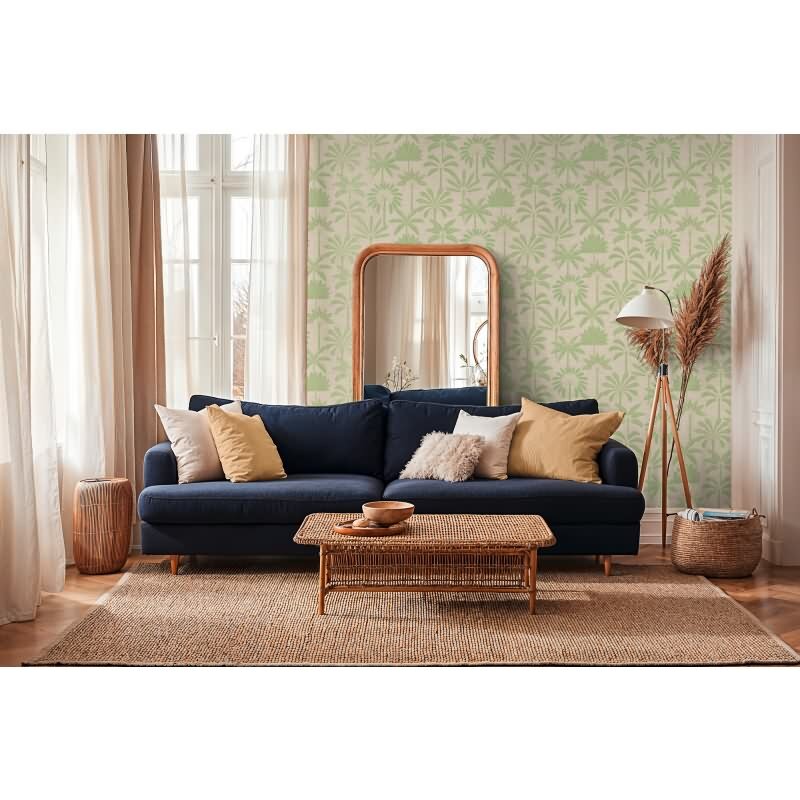 AS-Creations Cuba II: Vliestapete mit Bäume & Wald-Design in Beige (KG-177185)