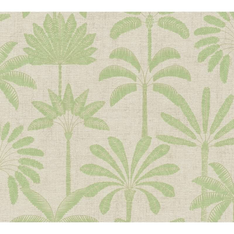 AS-Creations Cuba II: Vliestapete mit Bäume & Wald-Design in Beige (KG-177185)