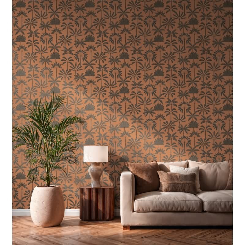 Vliestapete Orange Bäume & Wald - Cuba II Edition von AS-Creation (KG-177186)