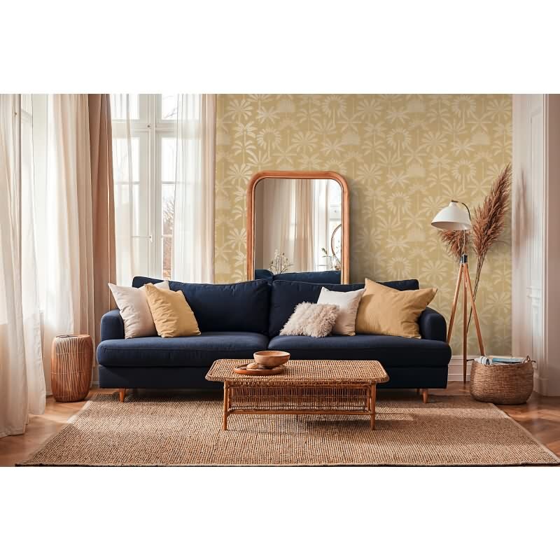 Stilvolle Bäume & Wald-Tapete Beige aus Cuba II (KG-177187)