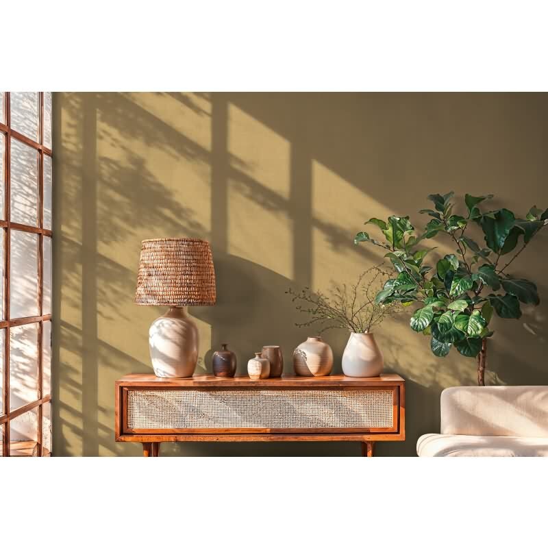 AS-Creations Cuba II: Vliestapete mit Uni-Design in Gelb (KG-177192)