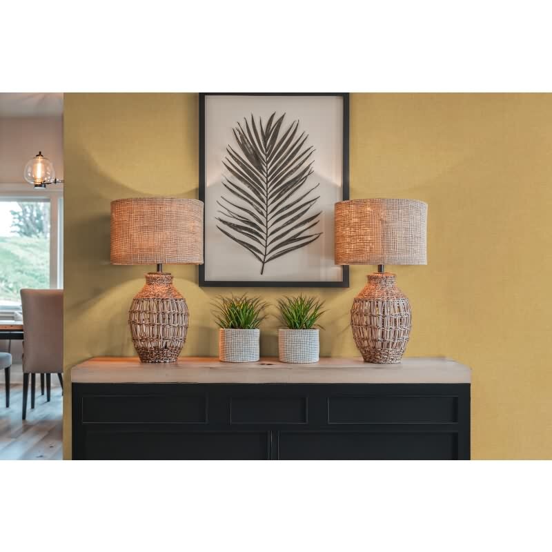 AS-Creations Cuba II: Vliestapete mit Uni-Design in Gelb (KG-177192)