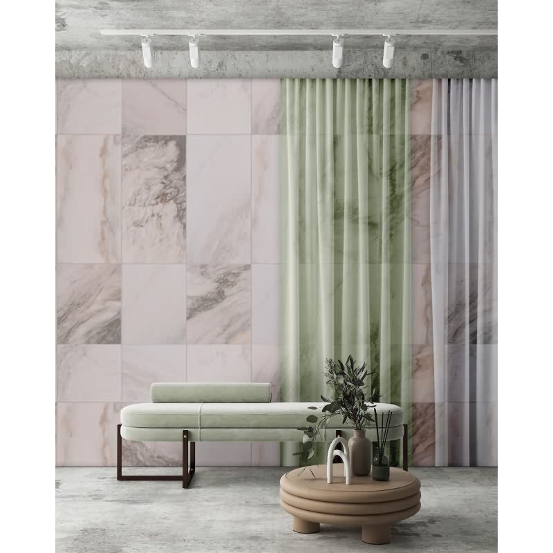 Nova 2 Dekorationstapete - Grau, Silber & Weiß, Grüniger marmor auf hochwertigem Vlies von AS-Creation (KG-177200)