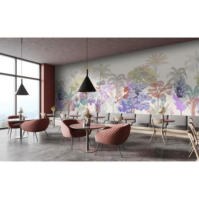 Esplanade 2 - Beige, Creme & Bunt, Lilaiger Premium-Vliestapete mit vliestapete von AS-Creation (KG-177203)