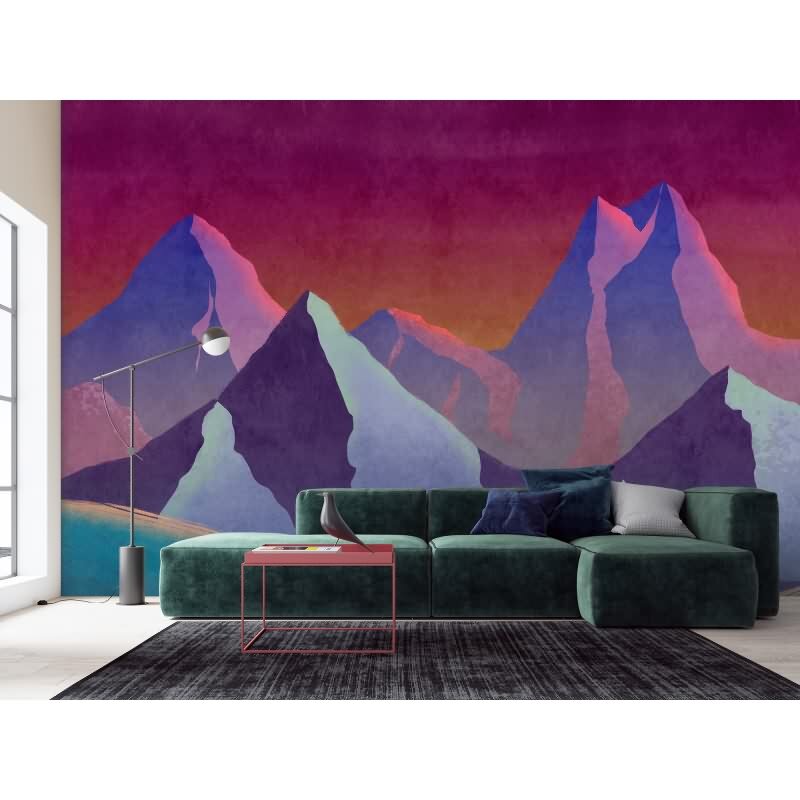 Altitude 1 - Lila, Flieder & Blau, Altrosaiger Moderne Wandgestaltung mit vliestapete von AS-Creation (KG-177208)