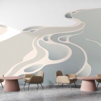 Delta Designtapete - Weiß & Grau, Silber,...