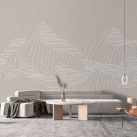 Victor Designtapete - Grau, Silber & Weißiger...