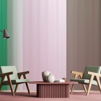 Co-Colores 1 Kunsttapete - Grün & Grau, Silber,...