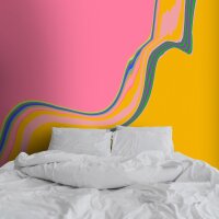 Nexus Designtapete - Pink & Gelb, Grüniger...