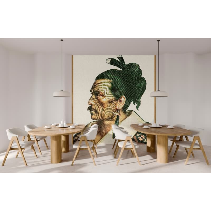 Horishi - Beige, Creme & Grün, Brauniger Premium-Vliestapete mit vliestapete von AS-Creation (KG-177247)