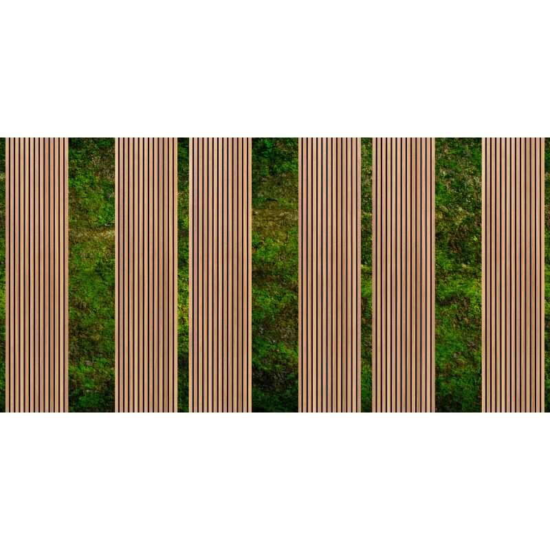 Panel 1 Dekorationstapete - Braun & Grün, Schwarziger streifen, linien & wellen auf hochwertigem Vlies von AS-Creation (KG-177248)