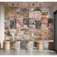 Mixed Marble - Bunt & Grün, Beigeiger Kunstvolle...