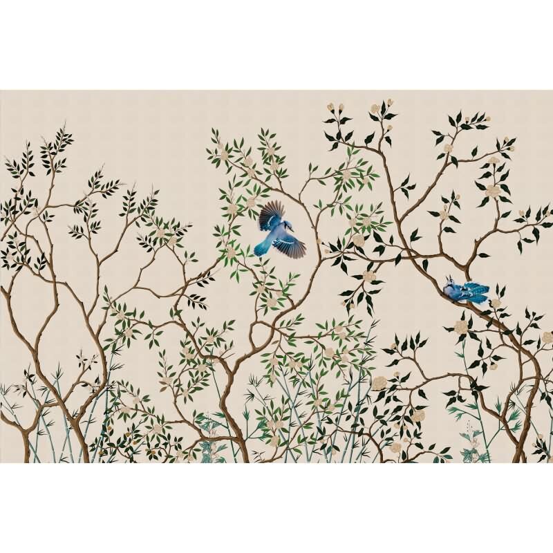 Merula Designtapete - Beige, Creme & Grün, Brauniger tiere-Muster fuer moderne Raeume von AS-Creation (KG-177259)