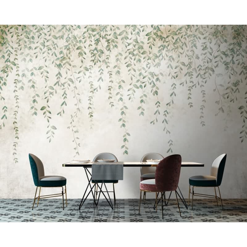 Kerala - Beige, Creme & Grün, Beigeiger Kunstvolle Vliestapete in vliestapete von AS-Creation (KG-177264)