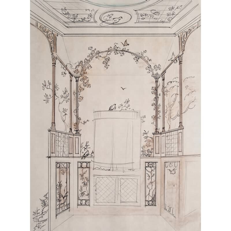 Pavillon - Beige, Creme & Schwarz, Anthrazit, Beigeiger Moderne Wandgestaltung mit vliestapete von AS-Creation (KG-177265)